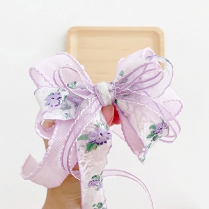 Girl Hair Clip Bow Floral Lace CNY (GHP9643)